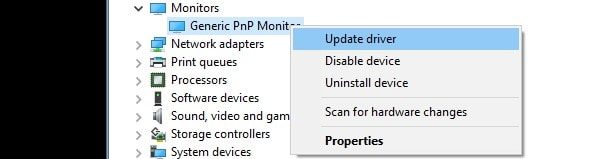 Update Generic Pnp Monitor Driver